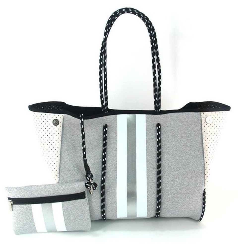 Nevenka Neoprene Tote Bag with Small Zipper Bag for Women Beach Traveling-5